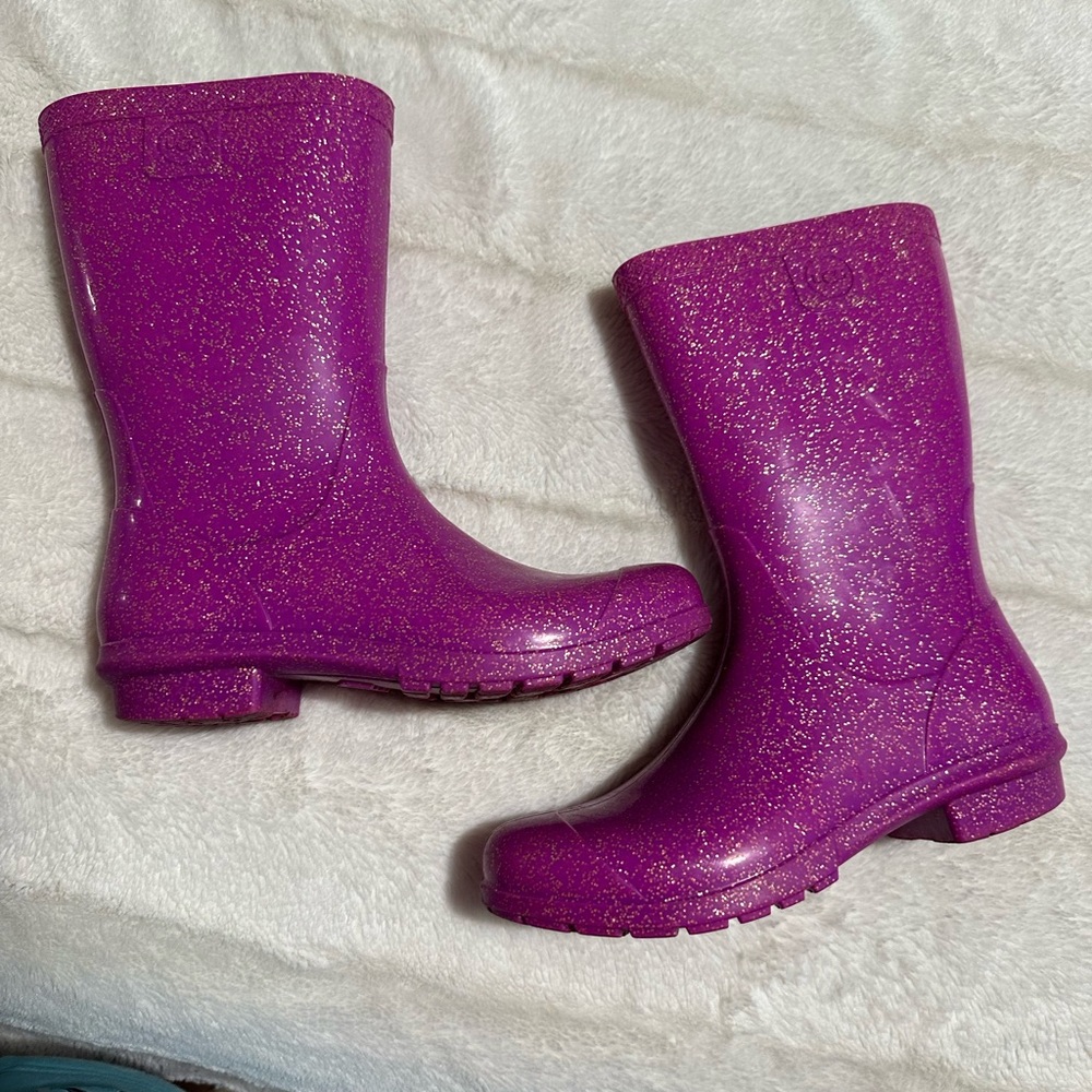 UGG Kids Shimmering Purple Rain Boots